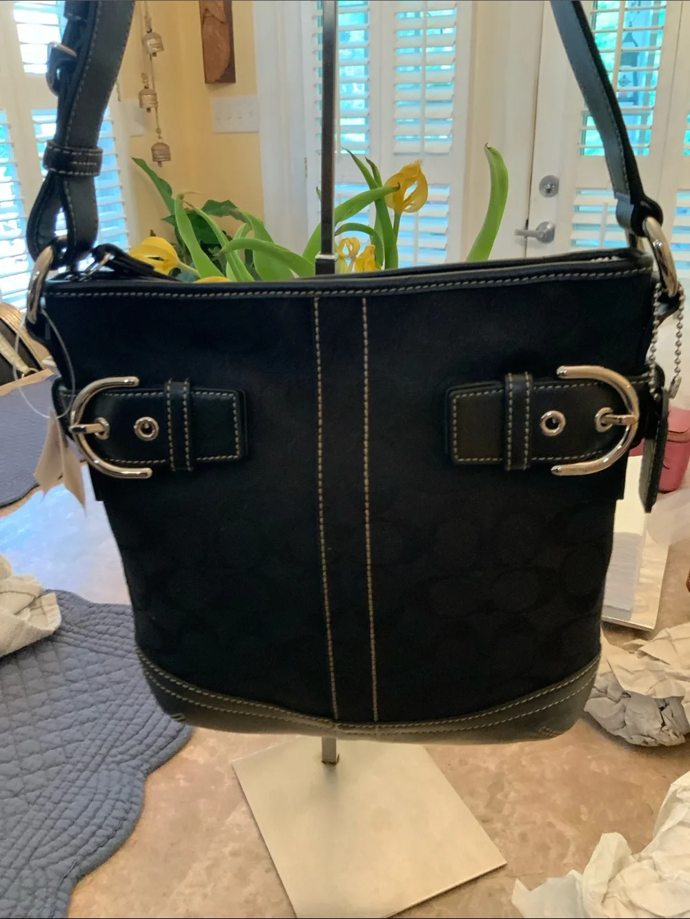 Coach NWT Vintage Signature Small Soft Duffle Leather Shoulder bag - Picture 17 of 17